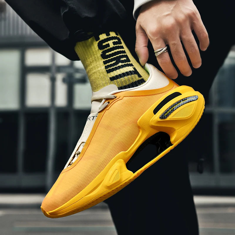 Men's Basketball Shoes Breathable Cushioning Non-Slip Wearable Runing Shoes Gym Training Athletic Basketball Sneakers for Women
