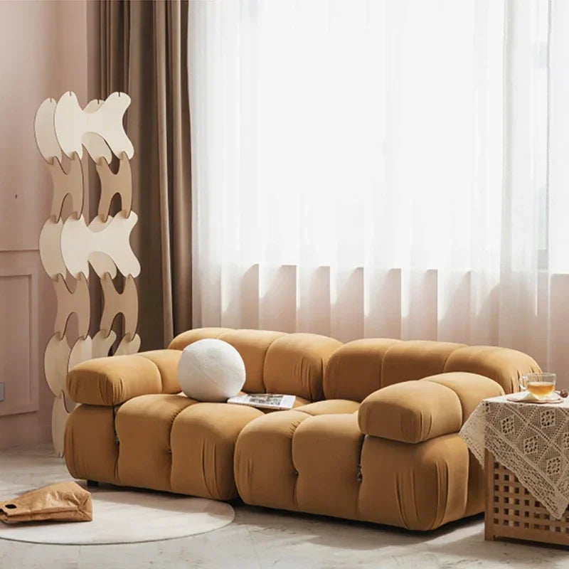 Nordic Modern Sectional Sofa Recliner With Ultra Plush Cushions And Minimalist Silhouette — Cream Ivory | KIMLUD