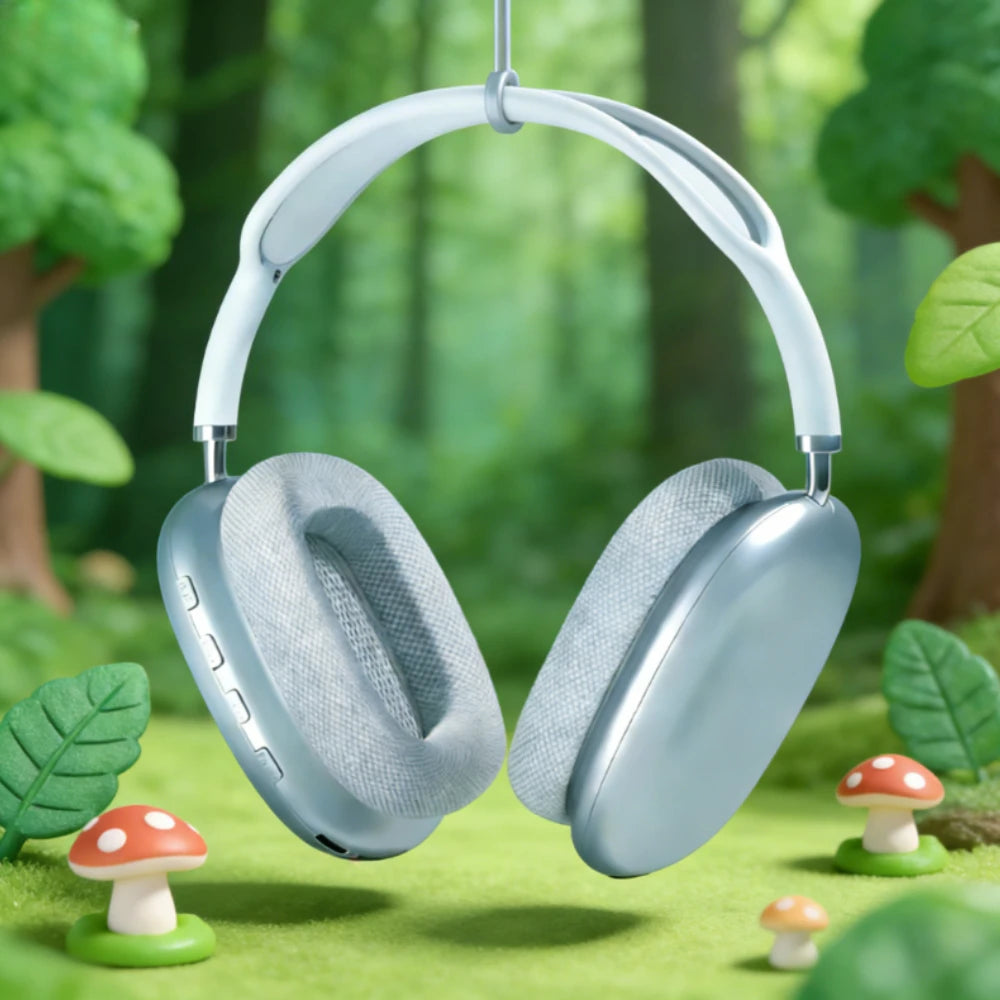 Bluetooth Wireless Headset Sporty — Silver-Blue | KIMLUD