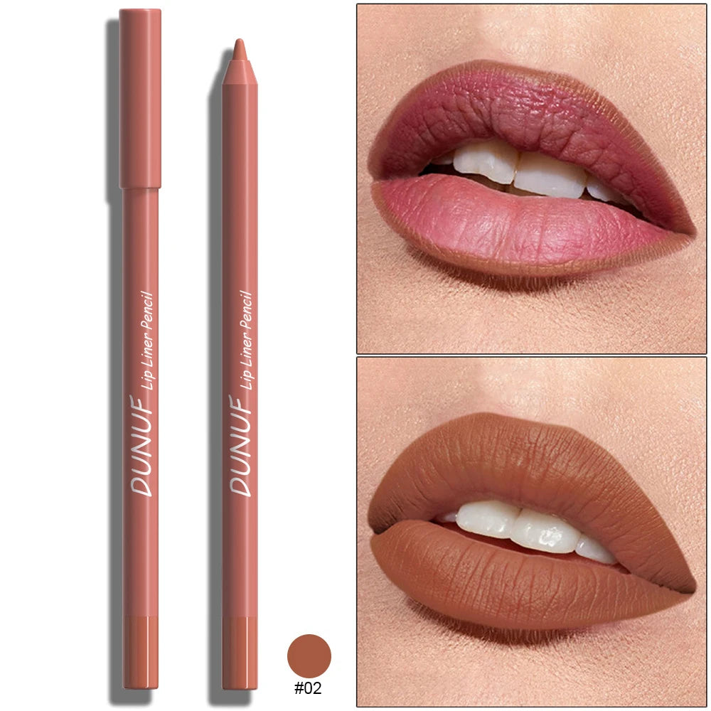 Matte Lip Pencil Contour Lip Liner Long-Lasting Waterproof Hydrating Formula — Red | KIMLUD