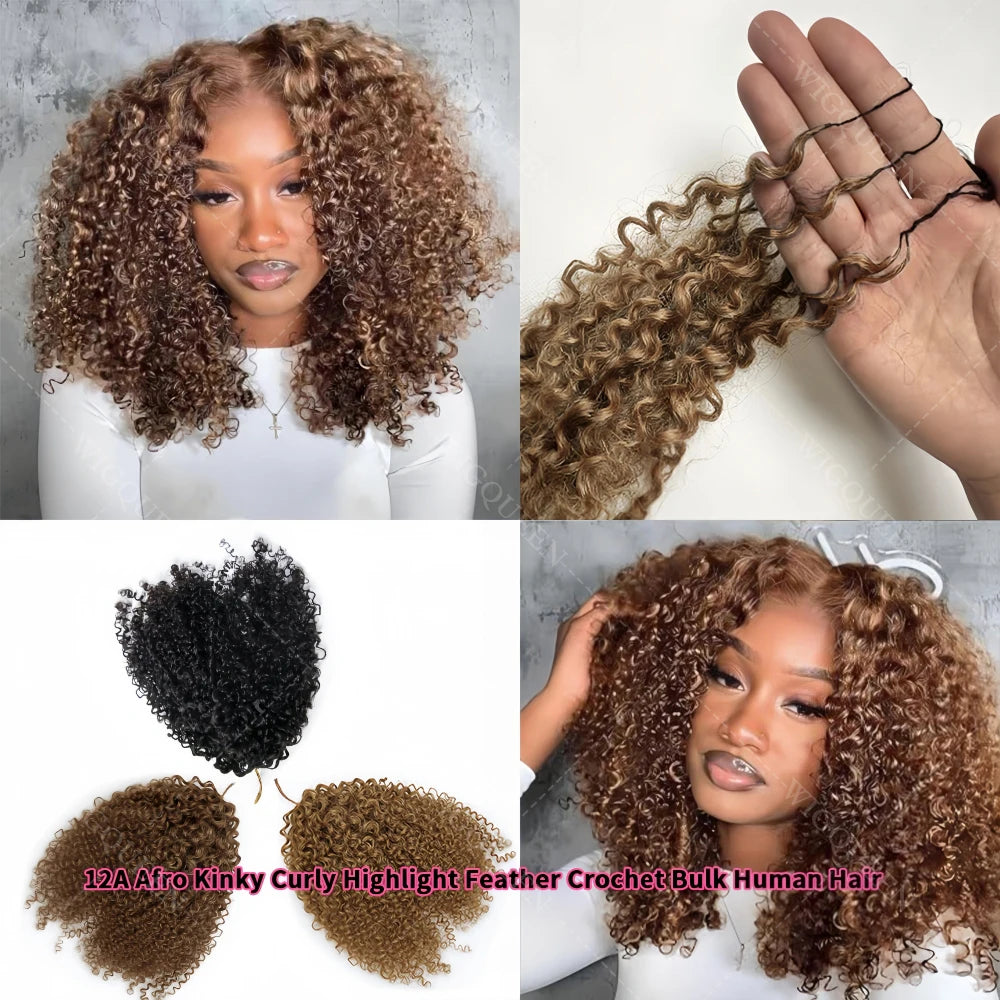 Small Spirals Crochet Hair Extensions For Braid — Honey Blonde | KIMLUD