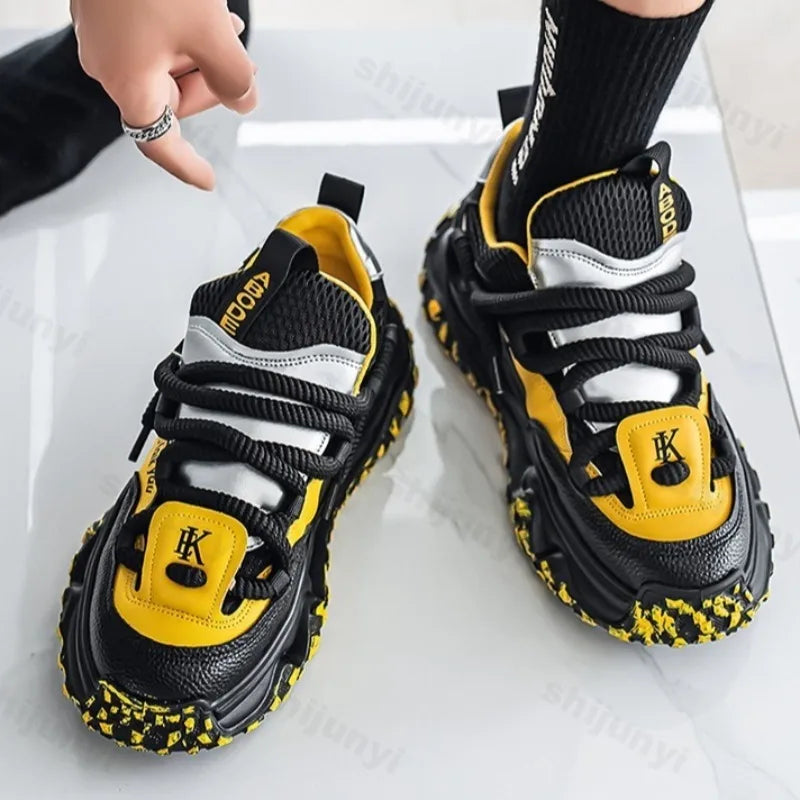 Fashion Trend Casual Low Top Non Slip Sport Shoes for Men 2025 Autumn New Mesh Breathable  Comfortable Versatile Chunky sneakers