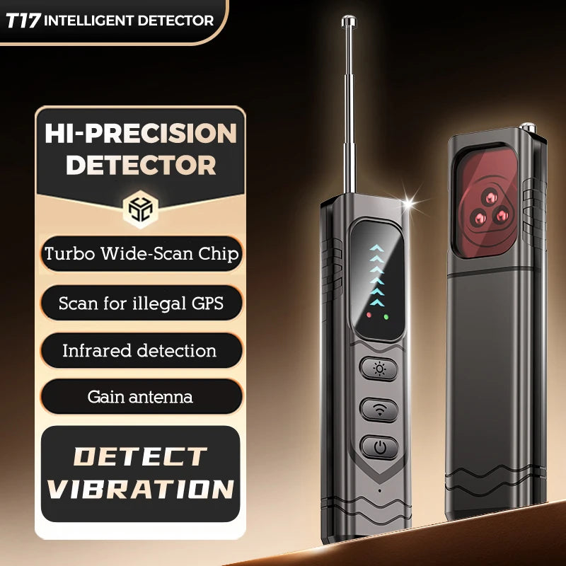 Anti Spy Gadget Spy Camera Detector Upgraded T17 — Black | KIMLUD