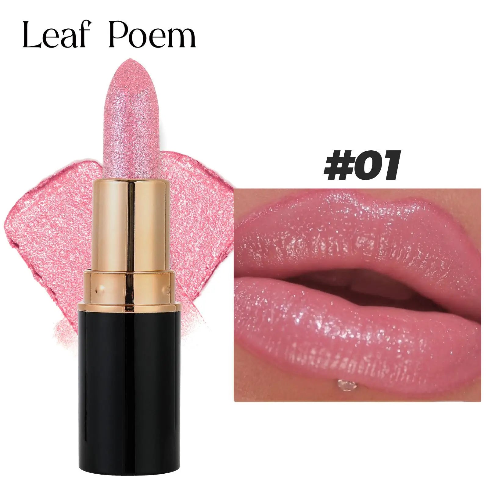 Pearlescent Lip Gloss Long-Lasting Hydrating — Rosy Pearlescent Pink | KIMLUD
