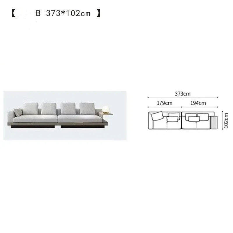Fabric Sofa Set Italian Minimalist — Customized Color | KIMLUD