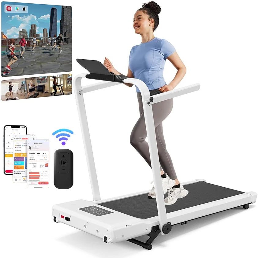 Steel Alloy Under-Desk Walking Pad Treadmill With Nine Percent Incline — Black | KIMLUD