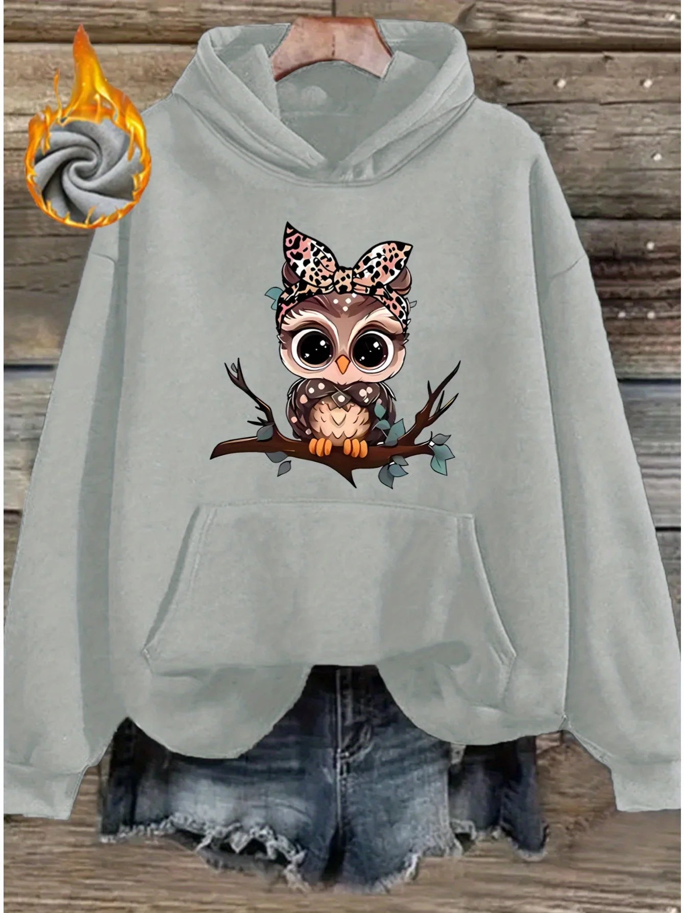 Hoodie – Alphabet Print – Polyester – Loose | KIMLUD