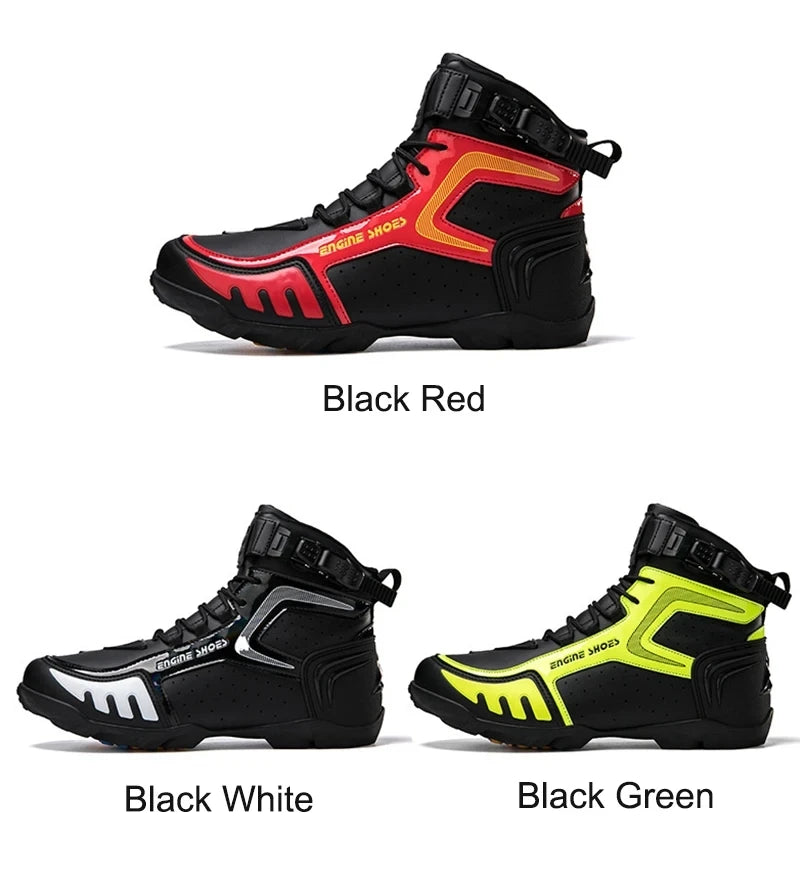 Motorcycle Boots Men Breathable Anti Slip Motorbike Cycling Ankle Length Shoes Man Motorcycle Riding Boots Motos Sports Boot