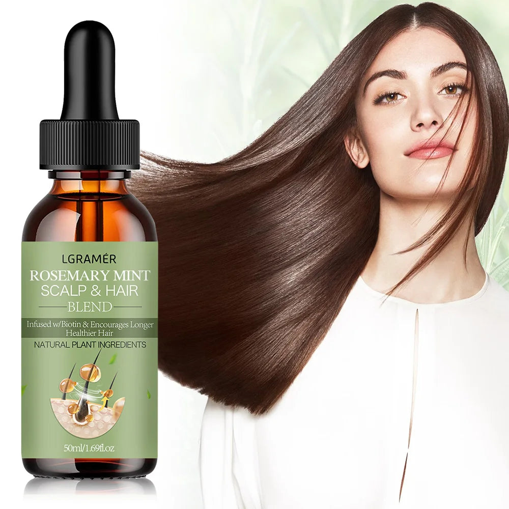 Organic Hair Growth Oil Rosemary Mint Fortifying — Emerald Green | KIMLUD