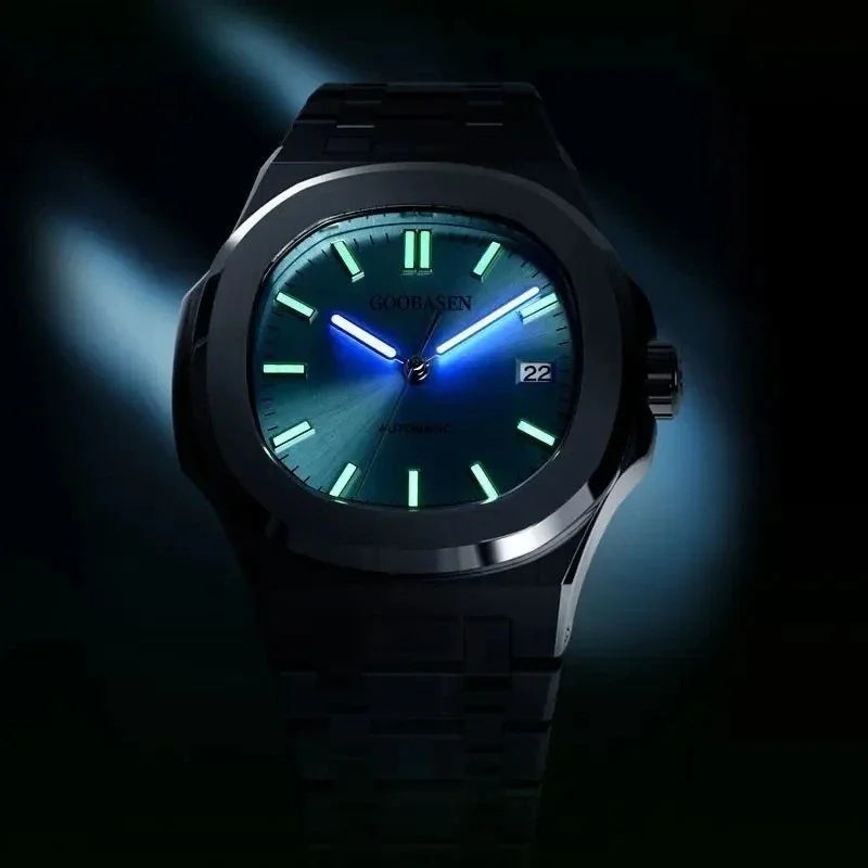 Luminous Stainless Steel Automatic Watch — Silver | KIMLUD