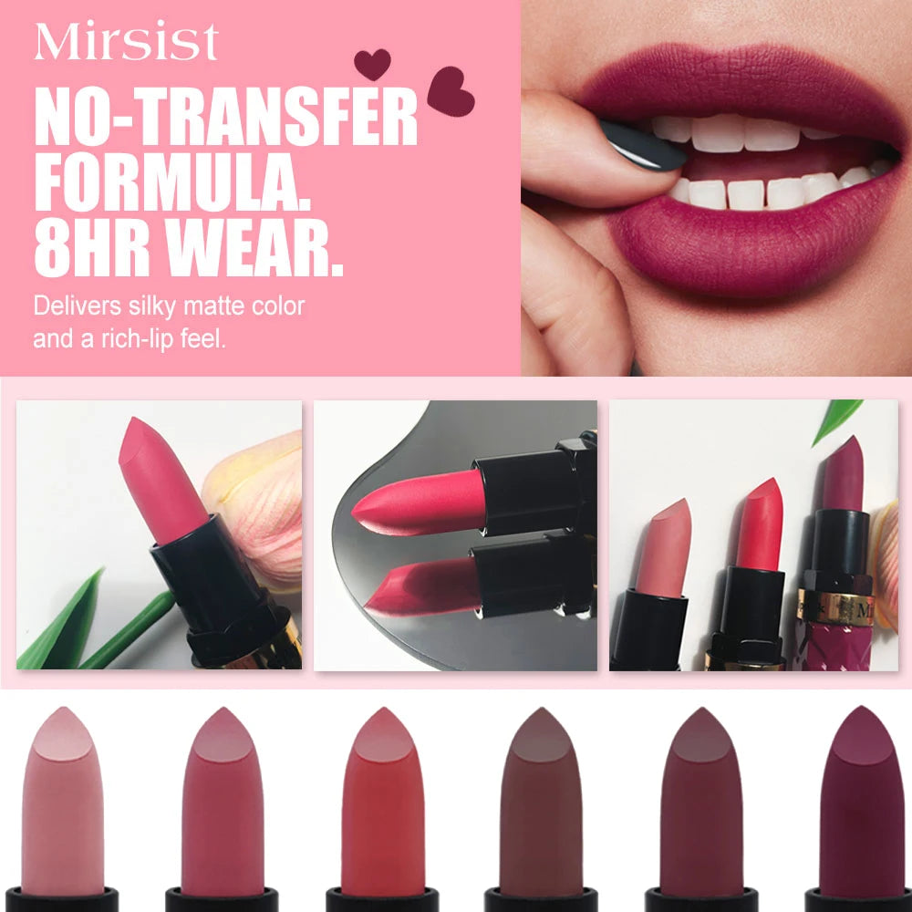 Silky Matte Velvet Nude Peach Lipstick Waterproof Long Lasting Natural Lip Stain Not Easy Fade Lip Balm Women Lip Stick Cosmetic