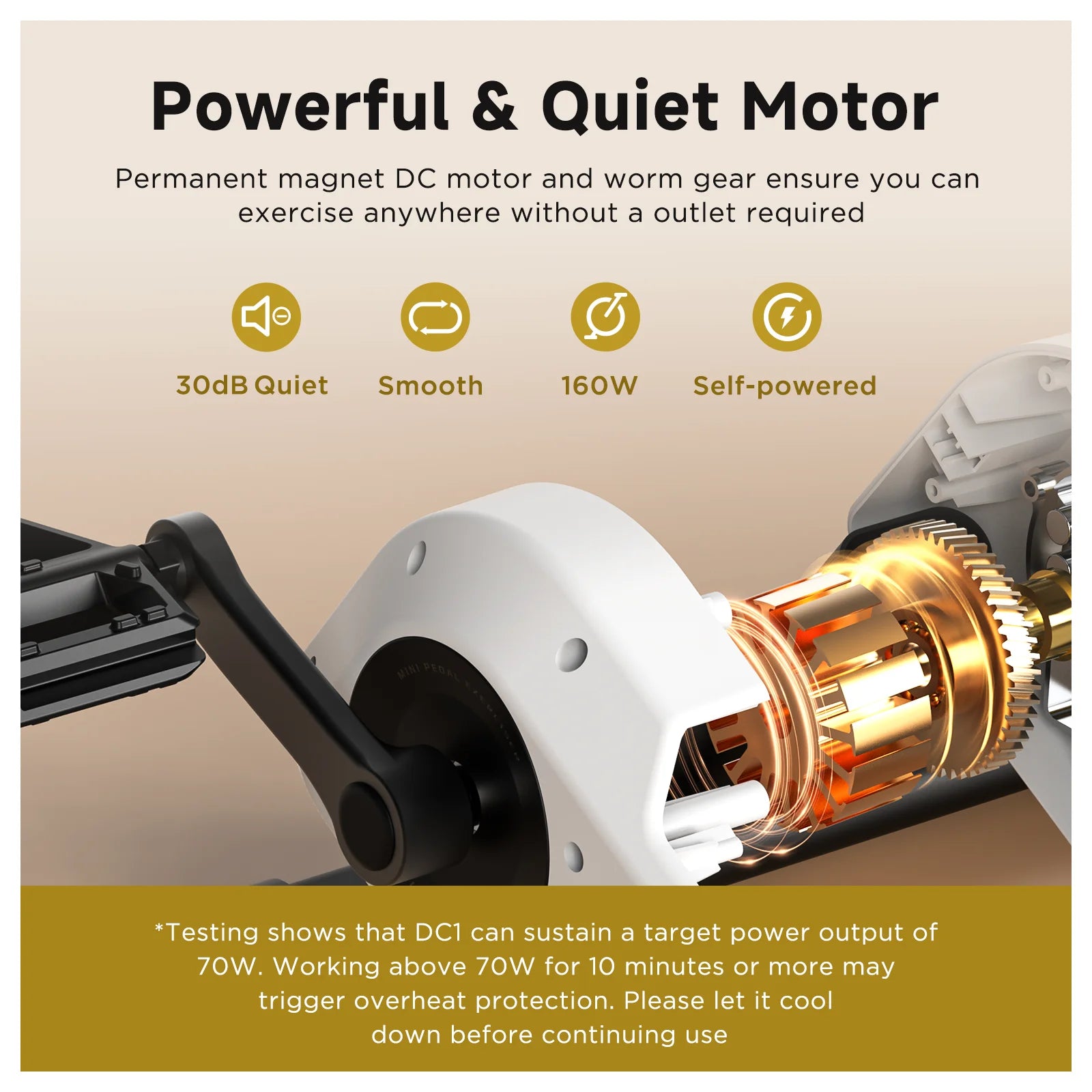 CYCPLUS DC1 Mini Pedal Exerciser Portable Home Fitness Self-Powered LED Display Foot Pedal Exercise Machine for Leg Training