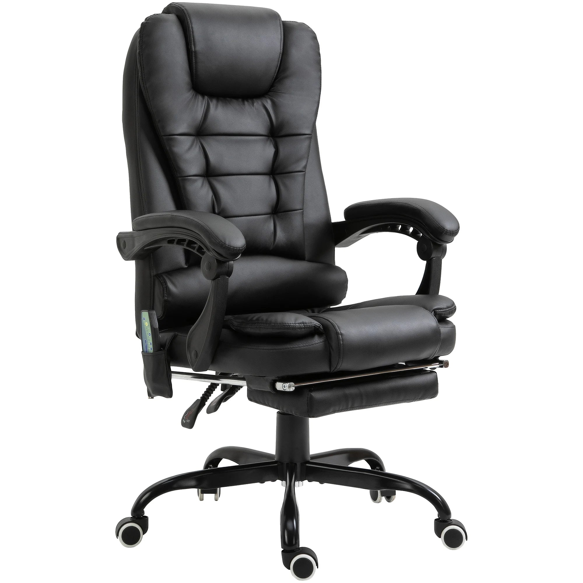 Vinsetto 7 points massage office chair with black retractable footrest