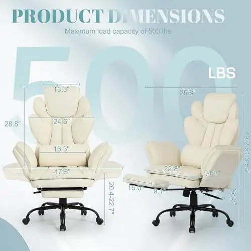 Flip Armrests Criss Cross Office Chair, Reclining Office Chair with Foot Rest, Adjustable Headrest, Massage Waist
