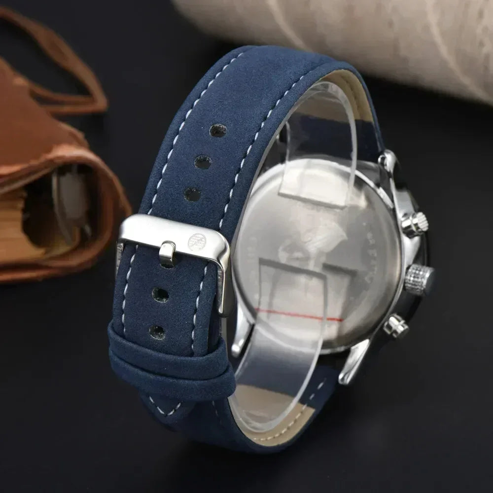Elegant Zeppelin Luxury Chronograph Men’s Watch Classic Retro Design Multi Functional Business Wristwatch Fashion Timepiece
