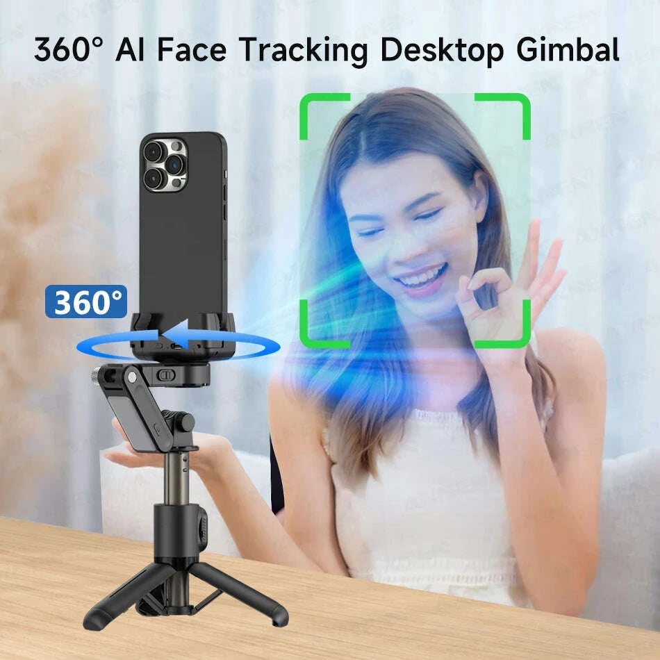 gimbal-q19-ai-desktop-360°-auto-rotation-face-track-anti-shake-selfie-stick-handheld-stabilizer-with-fill-light-for-smartphoneskimludkimlud-35561666