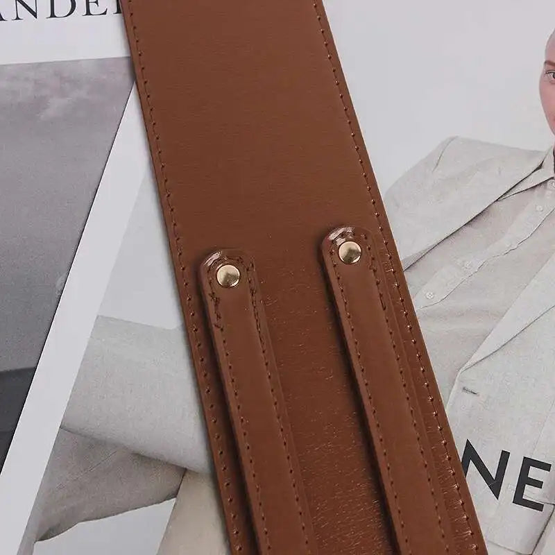 Belts – Irregular Cowhide Waist Decoration – PU Leather | KIMLUD