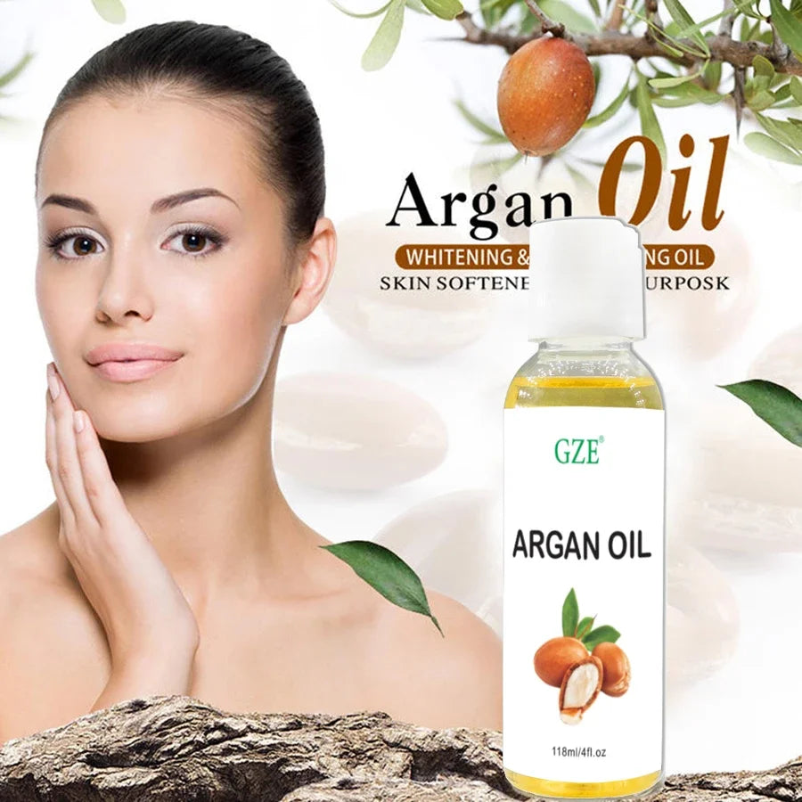Organic Moroccan Argan Oil Pure Elixir For Skin And Hair — Golden Amber | KIMLUD