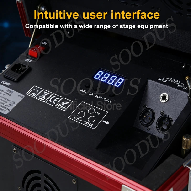 Matte Black Fog Machine 600W/900W DMX512 Control For Stage Lighting And Parties — Black | KIMLUD