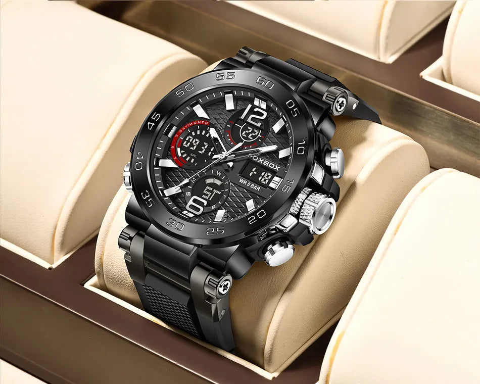 LIGE Men Digital Watch  Military Sports Swimming Watches Fashion Waterproof Dual  display  Wristwatch Mens Relogios Masculino