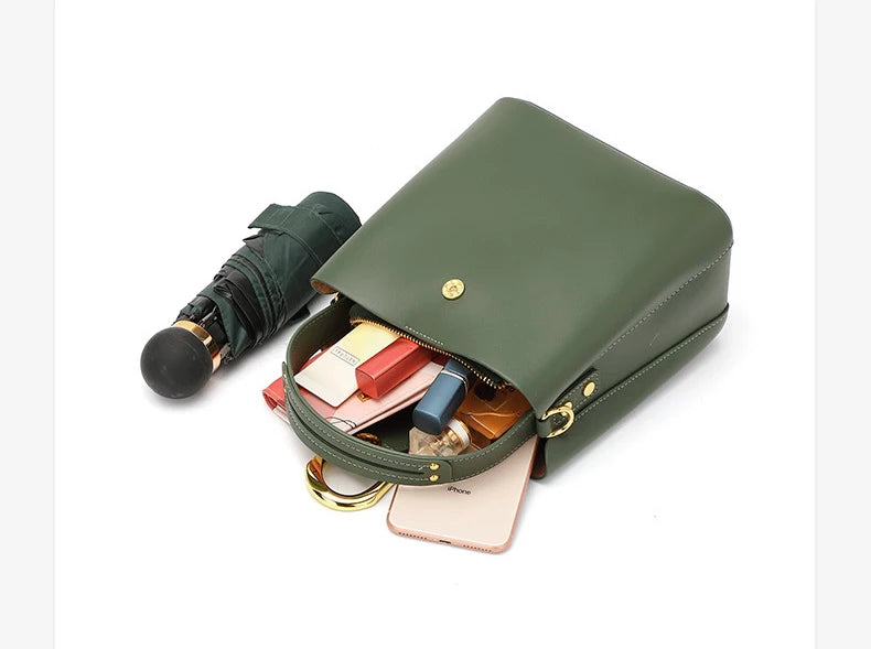 Handbag – Crossbody Messenger – Genuine Leather | KIMLUD