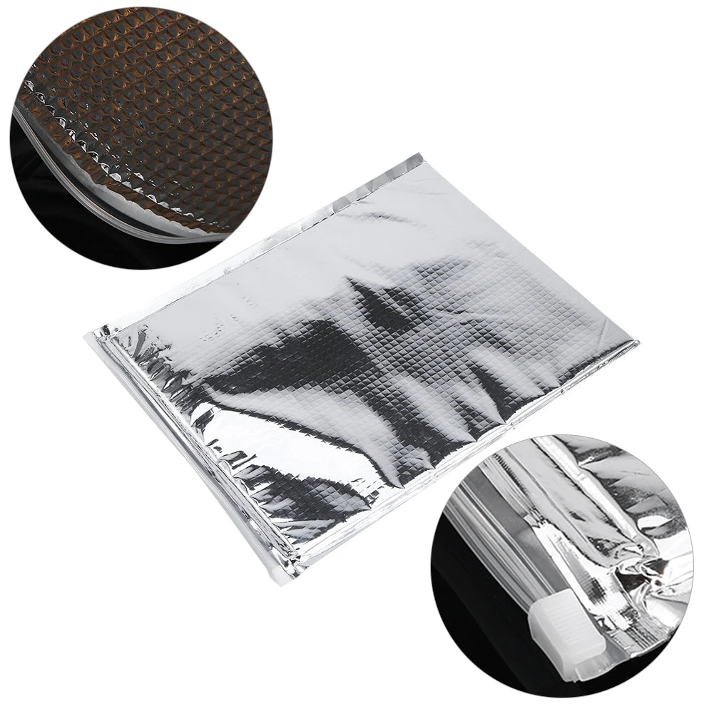 Thermal Cooler Bag Insulated Food Storage Bag 3 Types /set Aluminum Foil Insulated Food Storage Bag Thermal Cooler Silver