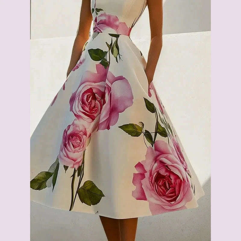 modigirl-2025-new-woman-flower-print-midi-dresses-summer-skinny-stand-collar-elegant-vintage-romantic-evening-dress-for-women-kimlud-kimlud-33922369