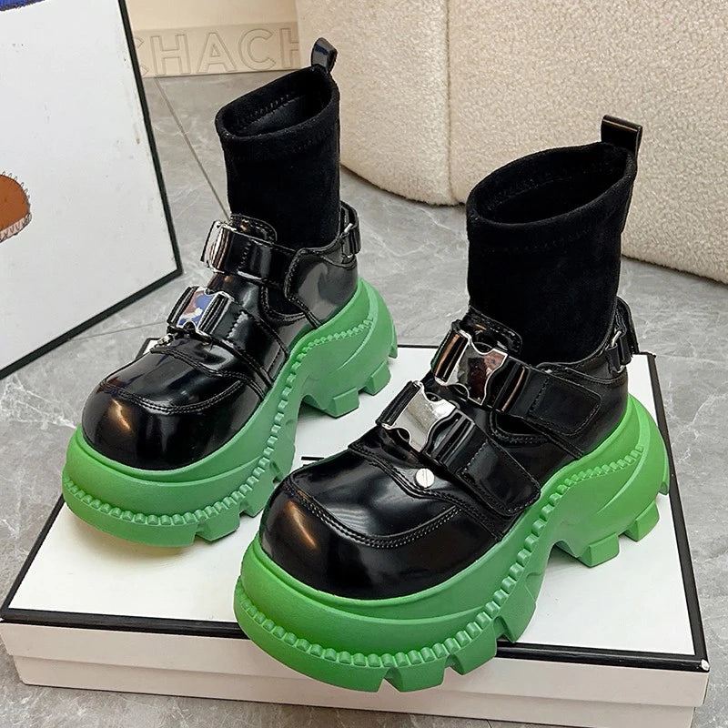 Designer New Women Ankle Boots Flats Platform Shoes Sport Chelsea Boots 2025 Winter Fashion Goth Shoes Casual Running Snow Botas
