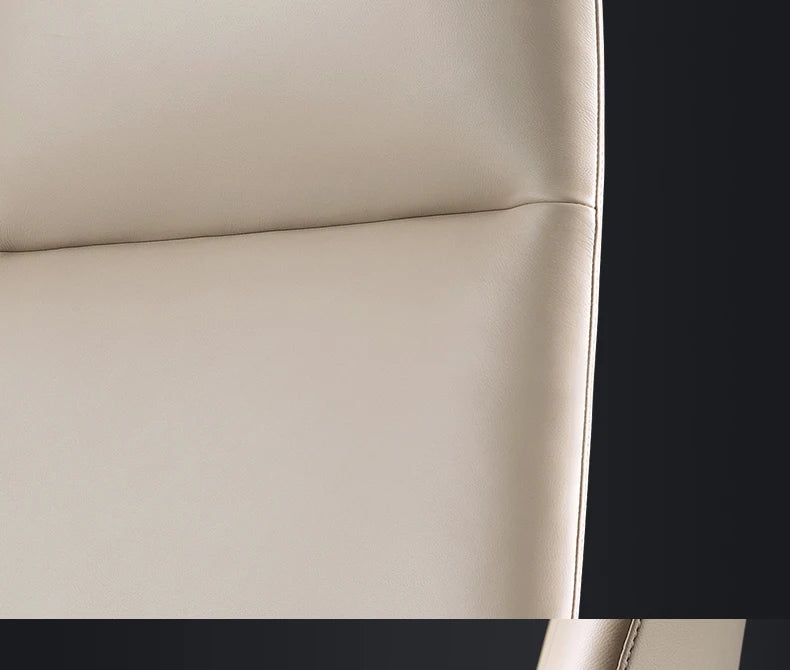 Genuine Leather Ergonomic Executive Office Chair — Black | KIMLUD