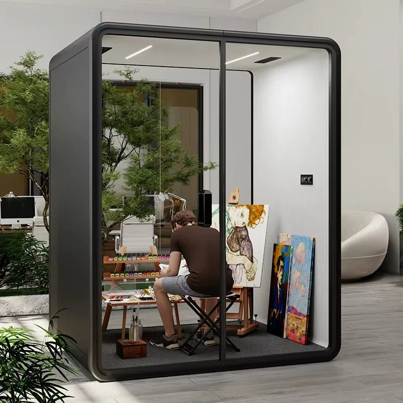 Acoustic Meeting Pod – Soundproof Booth – Carbon Fiber Frame | KIMLUD
