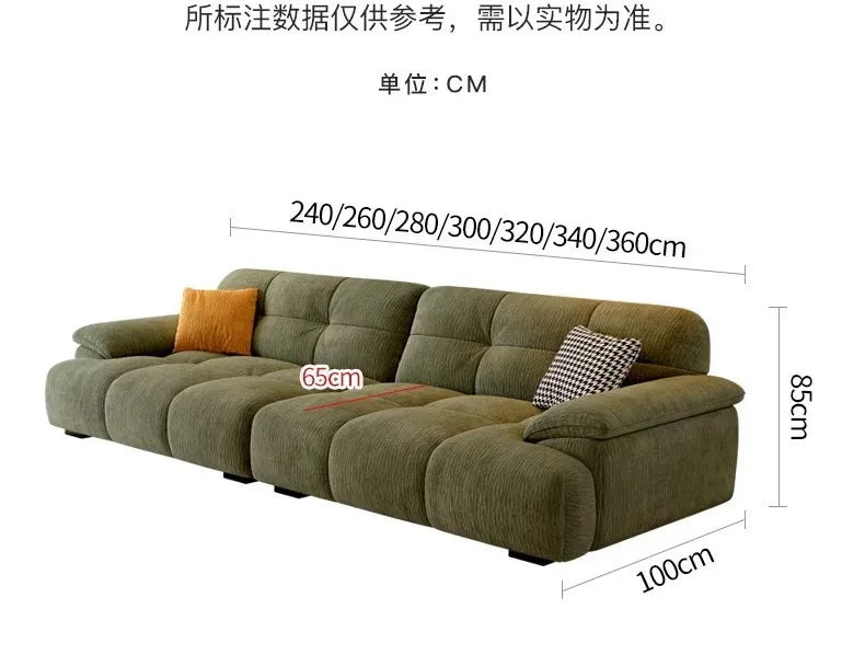 Nordic Modern Memory Foam Sofa — Olive Green | KIMLUD