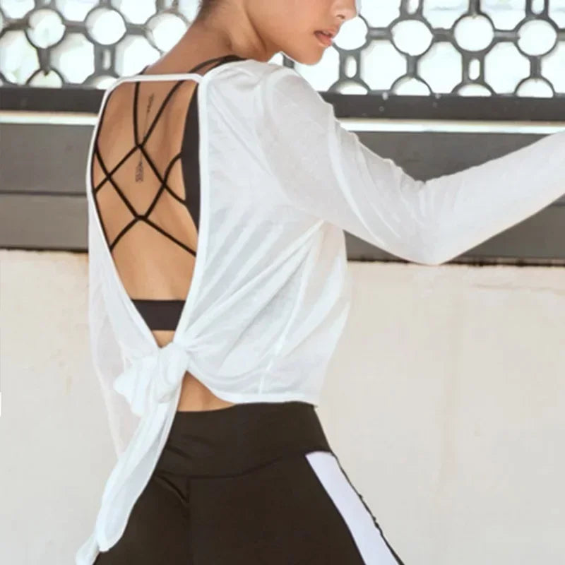 Cloud Hide Back Cover-Up Long Sleeve Top — Grey Green | KIMLUD