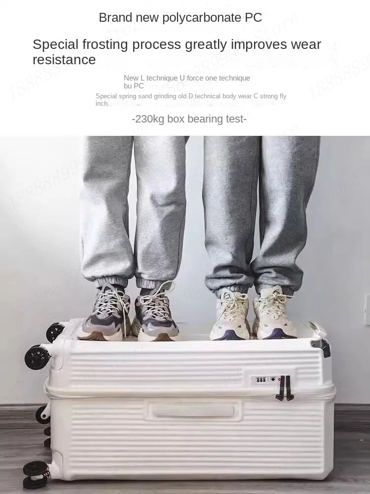 Large Size Suitcase with Five Wheels Brake Luggage Carrier 28 inch PC Material Cabin Trip Suitcase TSA Lock 32/36/50 inches