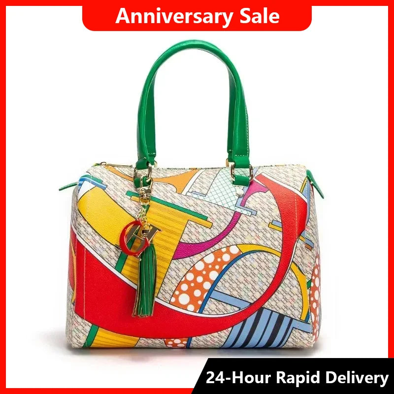 CH Women's Commuter Crossbody Bag 2025 Spring New Colorful Printed Women's Handbags Monogram Bronze Fashion Luxury Design