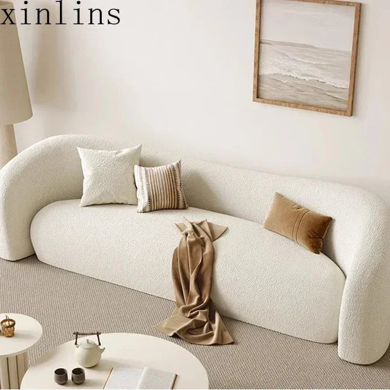 Nordic Minimalist Sofa Sculptural Silhouette And Quiet Confidence — White | KIMLUD