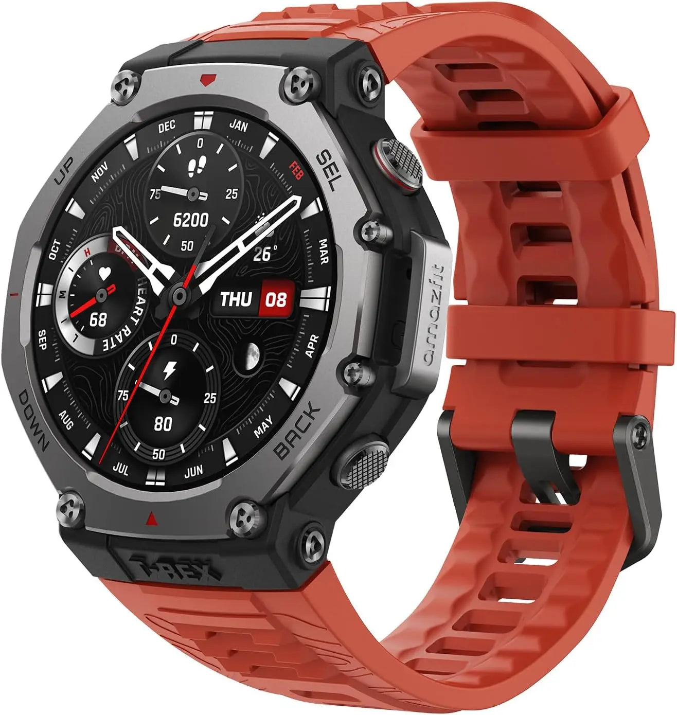 Military Smart Watch 48mm AMOLED GPS — Black | KIMLUD