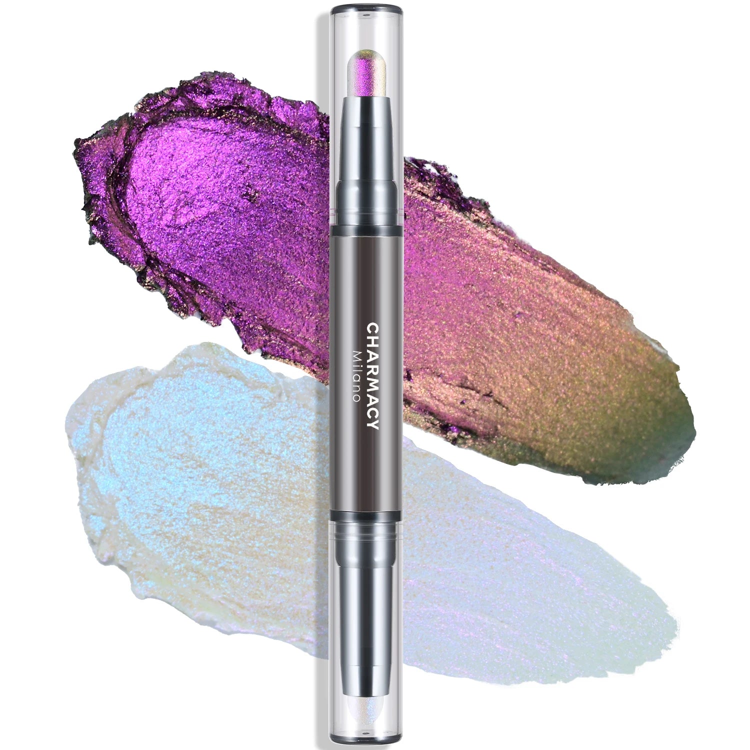 KIMLUD, CHARMACY 2 In 1 Multichrome Eyeshadow Sticks High Pigmented Glitter Eyeshadow Waterproof Eye Shadow Pen Metallic Makeup 6 Color, KIMLUD Womens Clothes