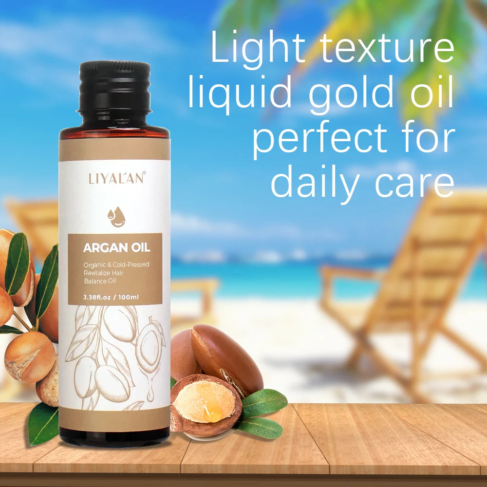 Argan Oil Hair Treatment Nourish Repair Damaged Hair — Amber | KIMLUD