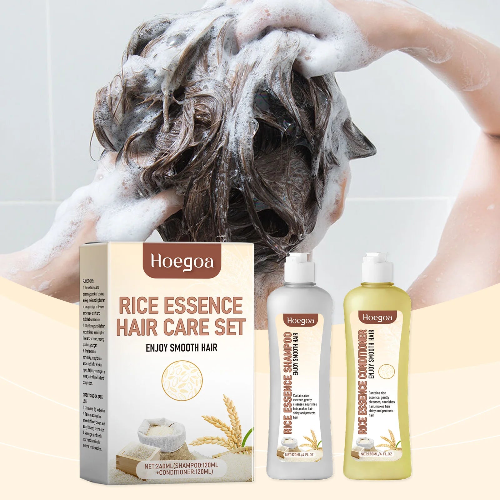Rose-Pink Packaging Hair Care Set Anti Frizz Deep Nourish — Rose Pink | KIMLUD