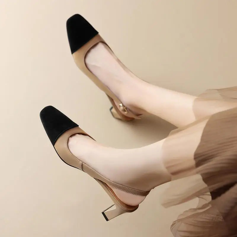 MORAZORA Big Size 34-43 New Genuine Leather Shoes Women Sandals Slingbacks Summer Shoes High Heels Party Wedding Shoes