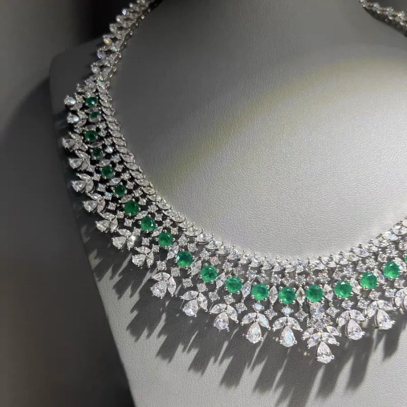 Necklace – Zircon Stone Accent – Sterling Silver | KIMLUD
