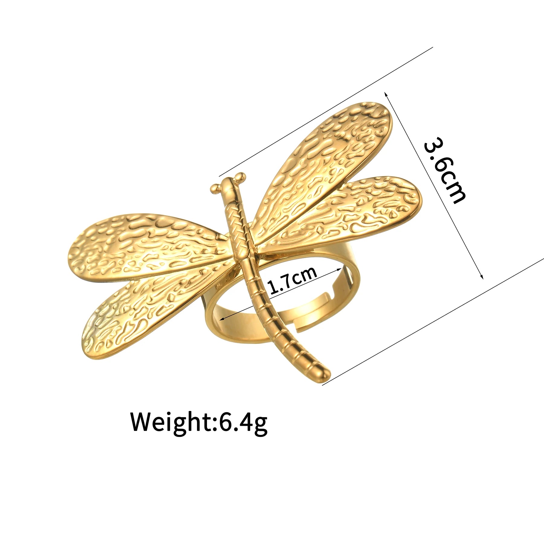Freeteeme Vintage Palm Grip Wide Big Ring 2024 Adjustable Stainless Steel Hand Hug Ring for Women Men Gold Plated Male Jewelry