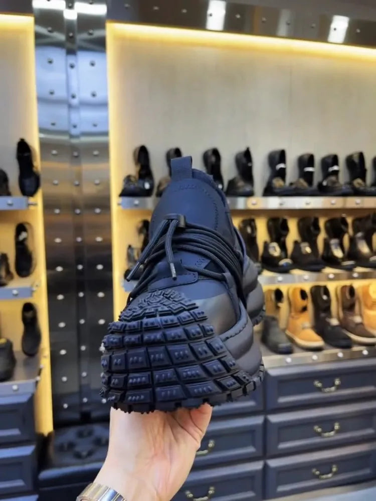 Men's Running Shoes – Winter Warm Fleece Lining – Platform Sneakers | KIMLUD