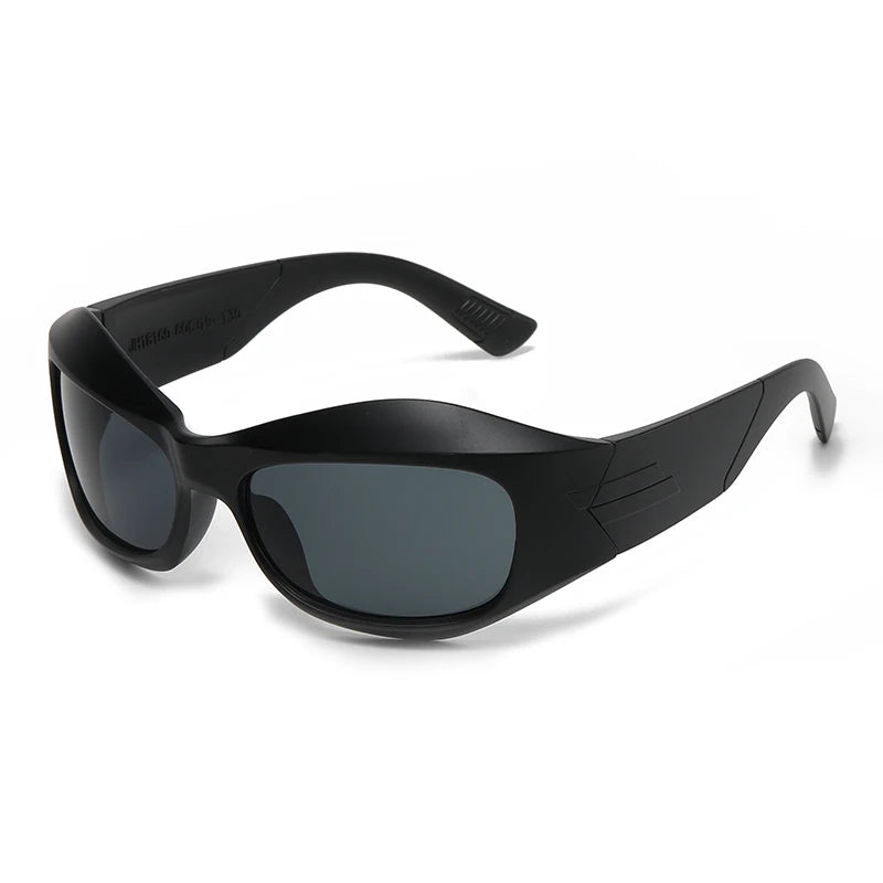 Steampunk Style Sunglasses Curved Lenses — Multicolor | KIMLUD