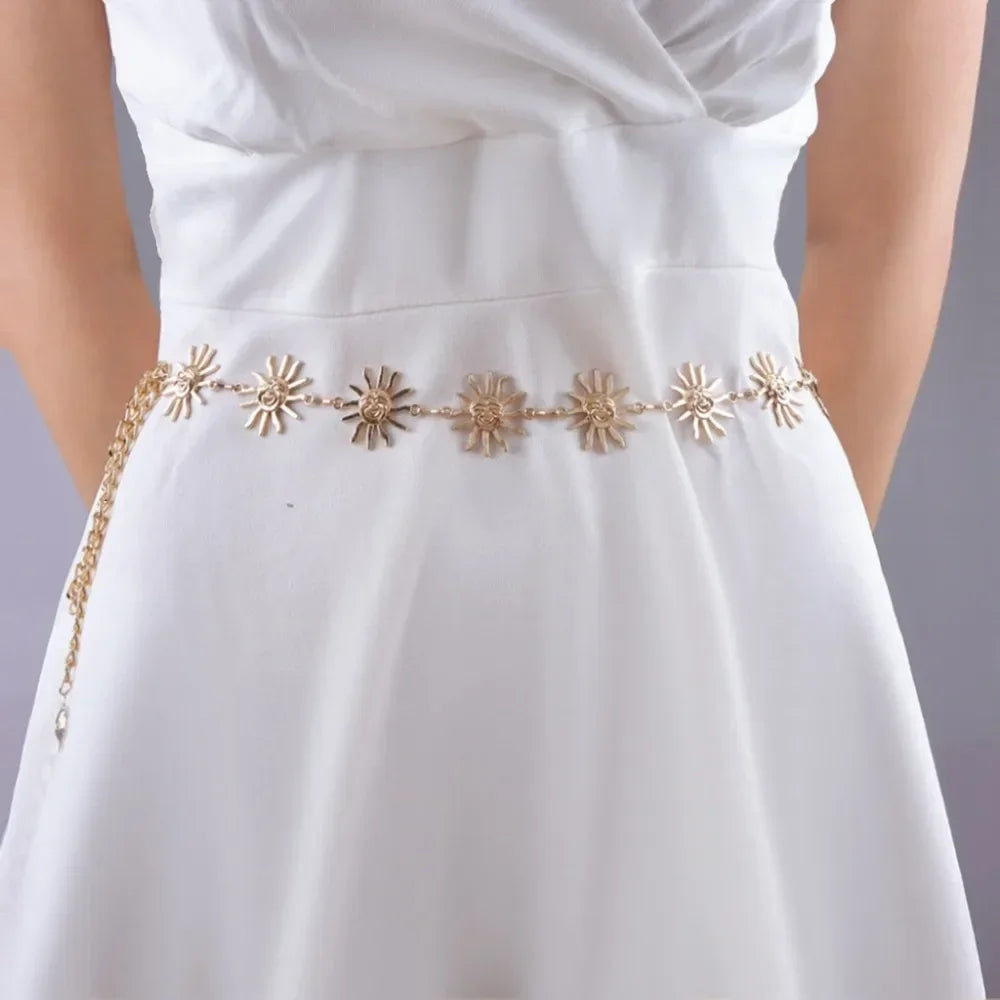 Metal Waist Chain Belt Punk Hip Hop Style — Gold | KIMLUD