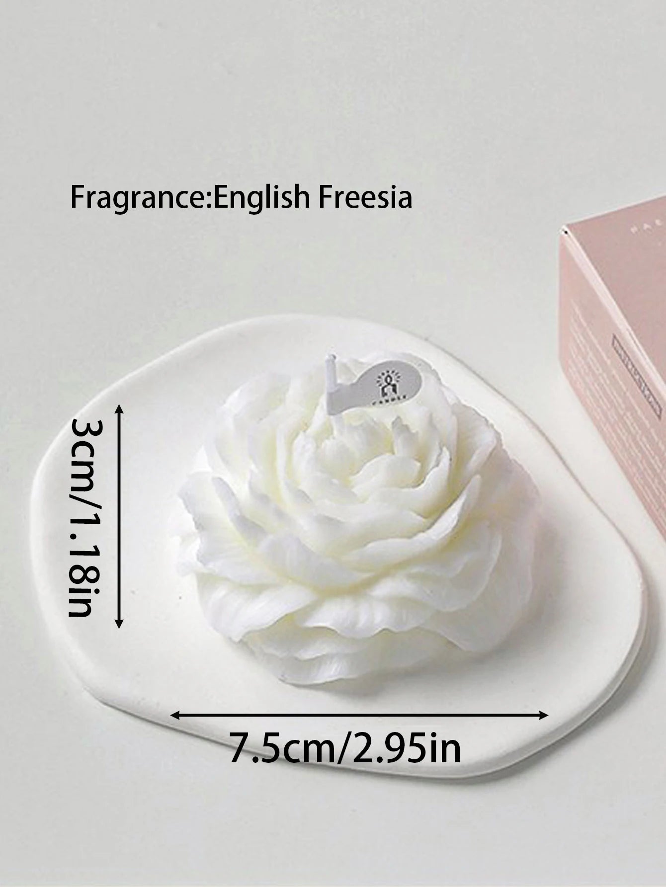 KIMLUD, 3D Peony Aromatic Candle Creative Flower Shape Aromatherapy Wedding Decor Gifts Box Valentine's Day Scented Souvenir Ornament, KIMLUD Womens Clothes