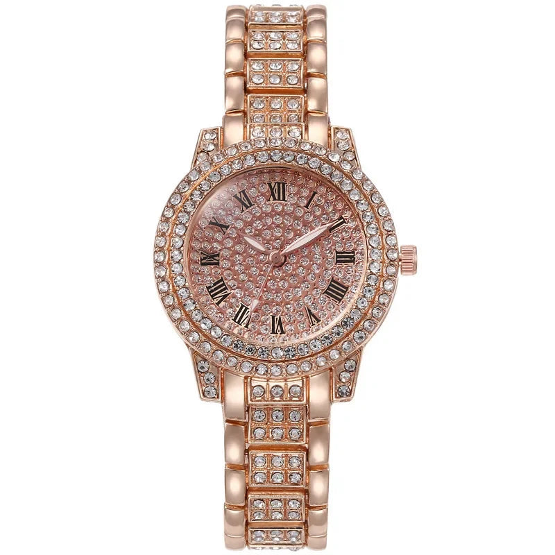 Luxury Full Diamond Watches For Men Top Brand Hip Hop Iced Out Arab Number Watch Men Fashion Steel Waterproof Clock Dropshipping