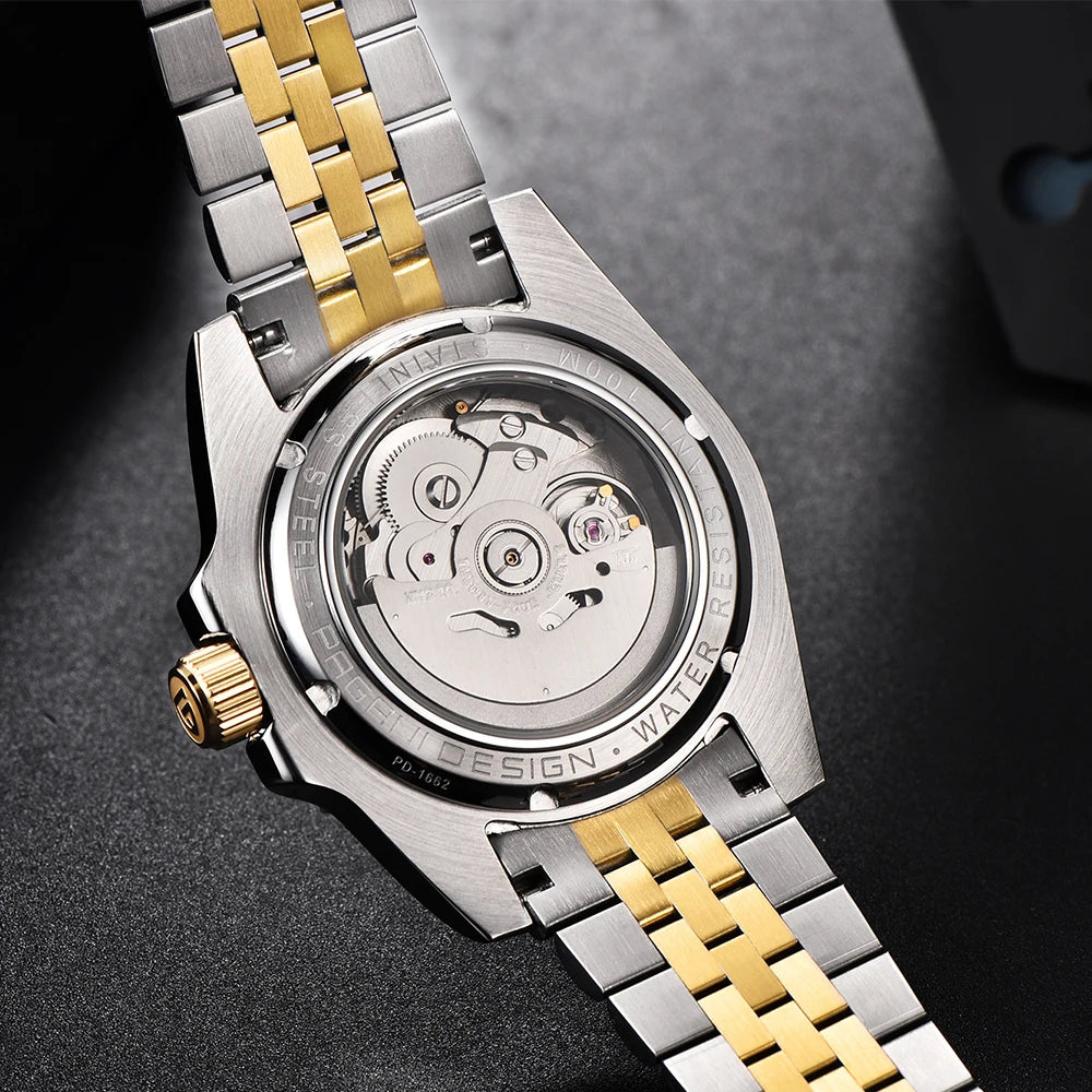PAGANI DESIGN New NH34 Men Mechanical Watches Top Brand Sapphire Glass GMT Watch 10BAR Waterproof Stainless Steel Watch for Men