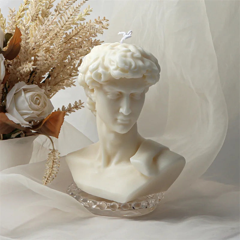 KIMLUD, Fruit scented candles, natural plant scented white tea, lavender, David sculpted Aromatherapy candles 4.5X6.5cm, KIMLUD Womens Clothes