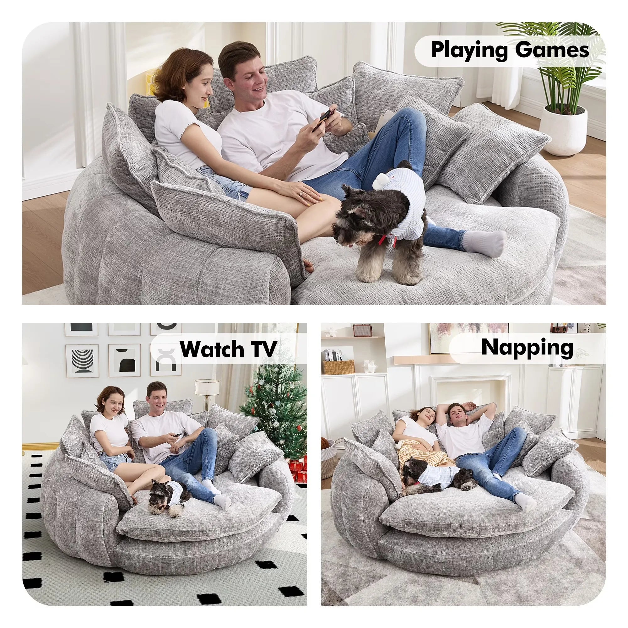 Sleeper Sofa – Cloud Couch – Chenille | KIMLUD